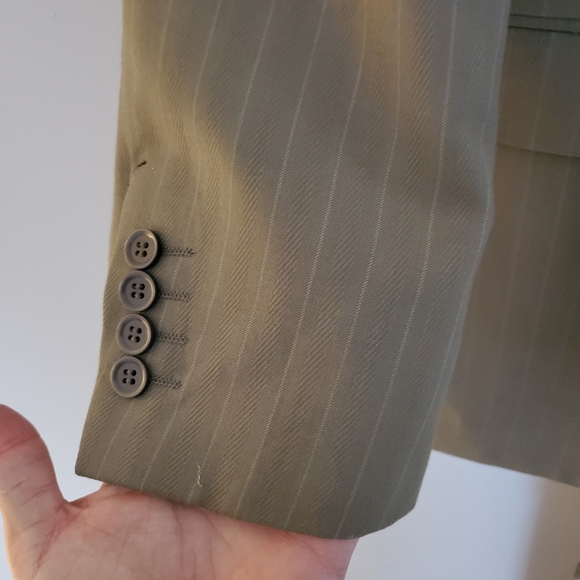 Mens Tan Dress Suit 38R - Picture 5 of 16